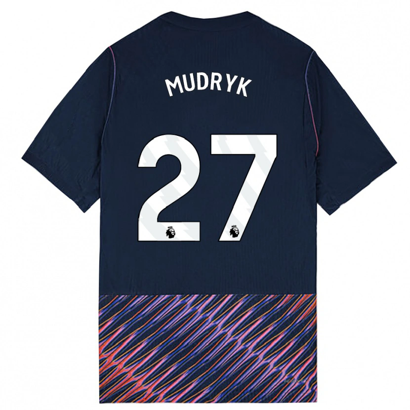 Danxen Niño Camiseta Mykhaylo Mudryk #27 Azulreal Blanco 2ª Equipación 2026/27 La Camisa