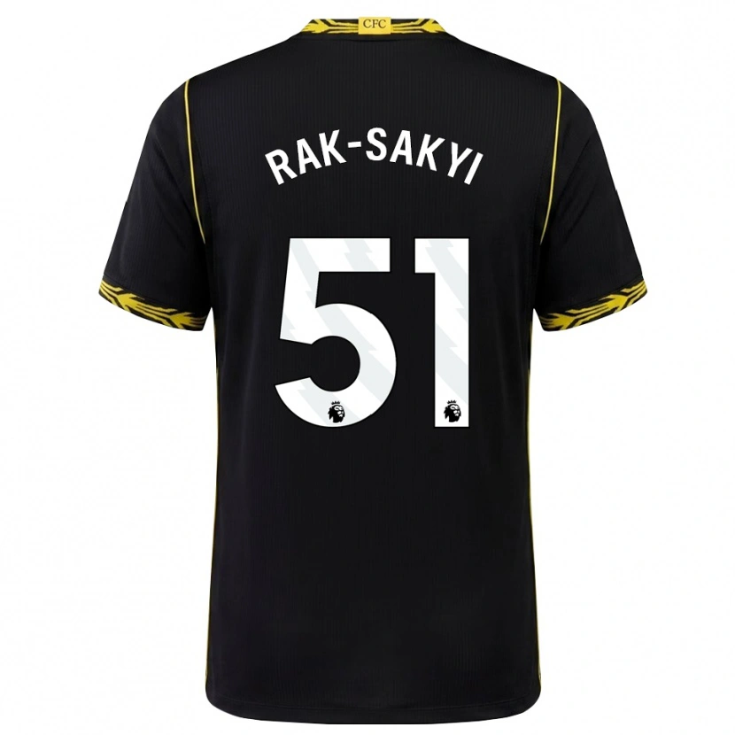 Danxen Niño Camiseta Sam Rak-Sakyi #51 Negro Amarillo 2ª Equipación 2026/27 La Camisa