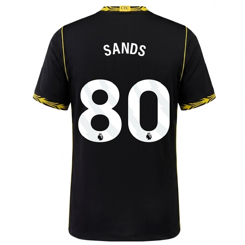 Danxen Niño Camiseta Hudson Sands #80 Negro Amarillo 2ª Equipación 2026/27 La Camisa