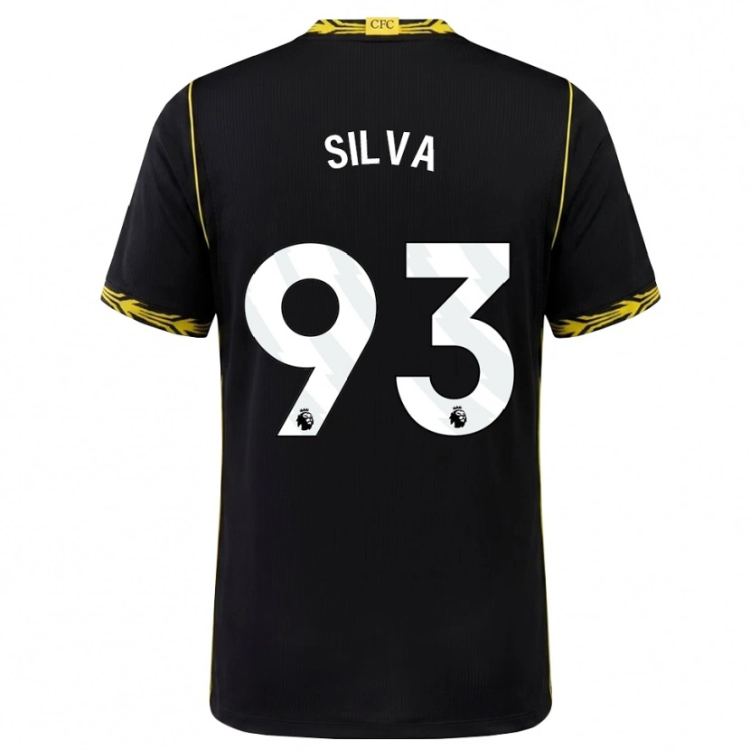 Danxen Niño Camiseta Isaac Badu #93 Negro Amarillo 2ª Equipación 2026/27 La Camisa