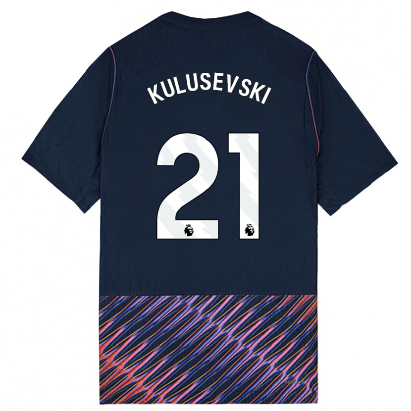 Danxen Niño Camiseta Dejan Kulusevski #21 Azulreal Blanco 2ª Equipación 2026/27 La Camisa