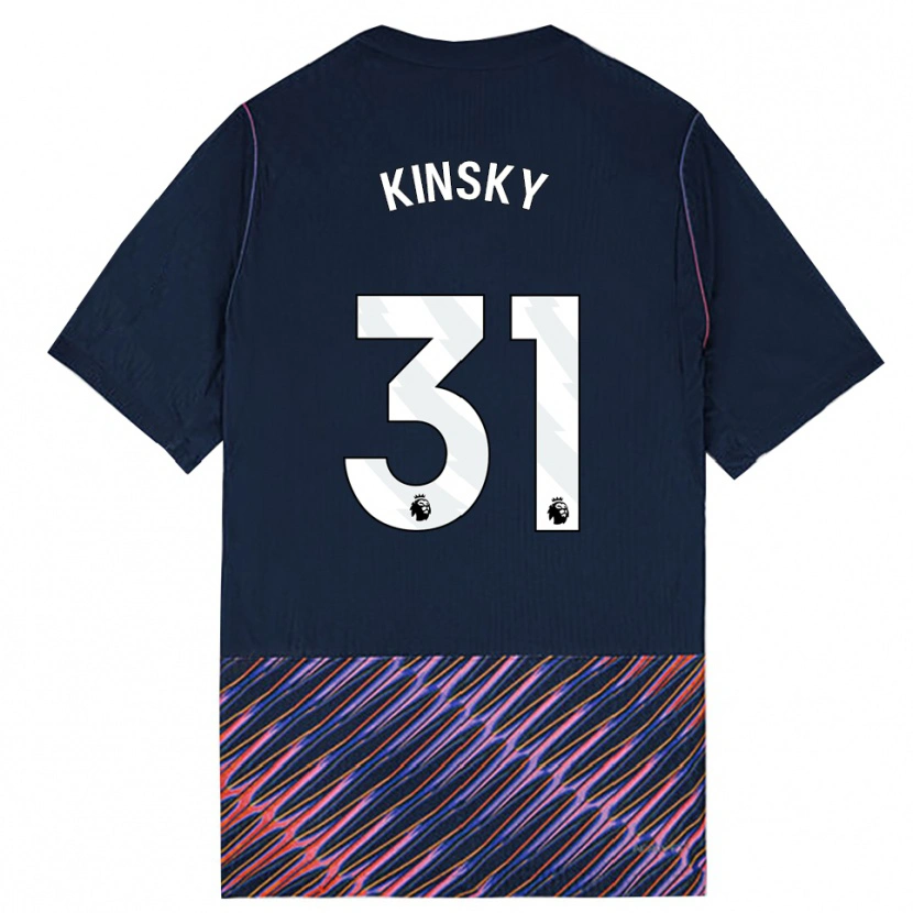 Danxen Niño Camiseta Antonín Kinský #31 Azulreal Blanco 2ª Equipación 2026/27 La Camisa
