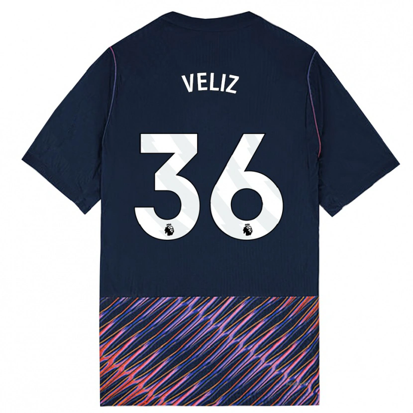 Danxen Niño Camiseta Alejo Véliz #36 Azulreal Blanco 2ª Equipación 2026/27 La Camisa