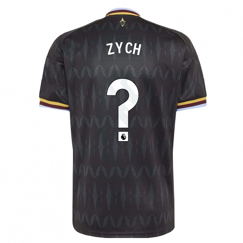 Danxen Niño Camiseta Oliwier Zych #0 Azulaciano Negro Amarillo 2ª Equipación 2026/27 La Camisa