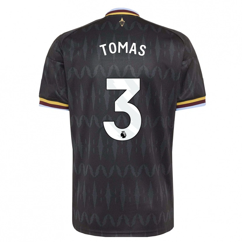 Danxen Niño Camiseta Paula Tomás #3 Azulaciano Negro Amarillo 2ª Equipación 2026/27 La Camisa