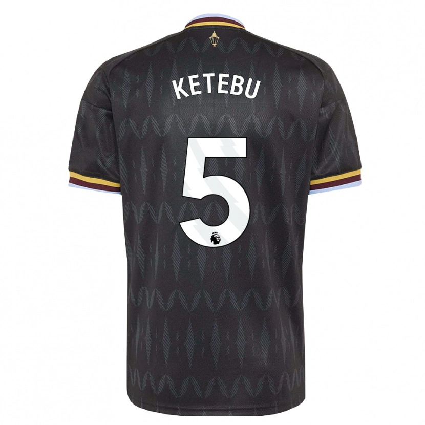 Danxen Niño Camiseta Kairi Ketebu #5 Azulaciano Negro Amarillo 2ª Equipación 2026/27 La Camisa
