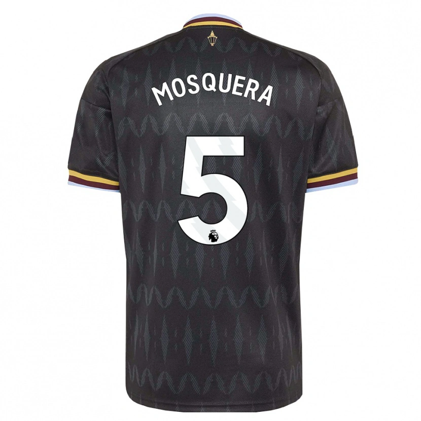 Danxen Niño Camiseta Yeimar Mosquera #5 Azulaciano Negro Amarillo 2ª Equipación 2026/27 La Camisa