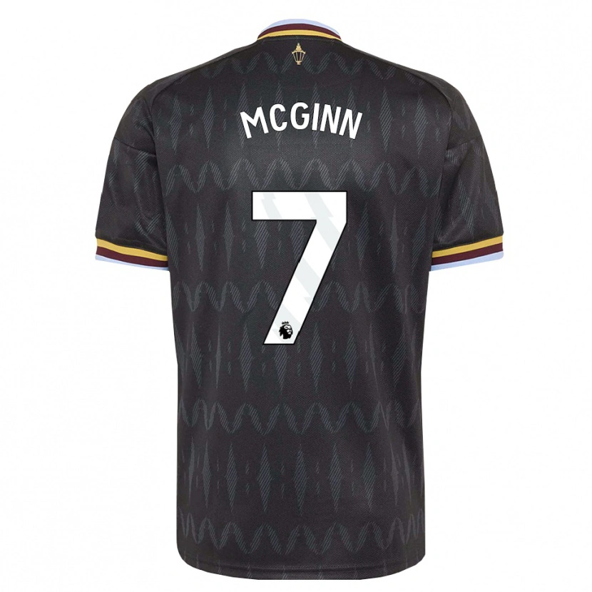 Danxen Niño Camiseta John Mcginn #7 Azulaciano Negro Amarillo 2ª Equipación 2026/27 La Camisa
