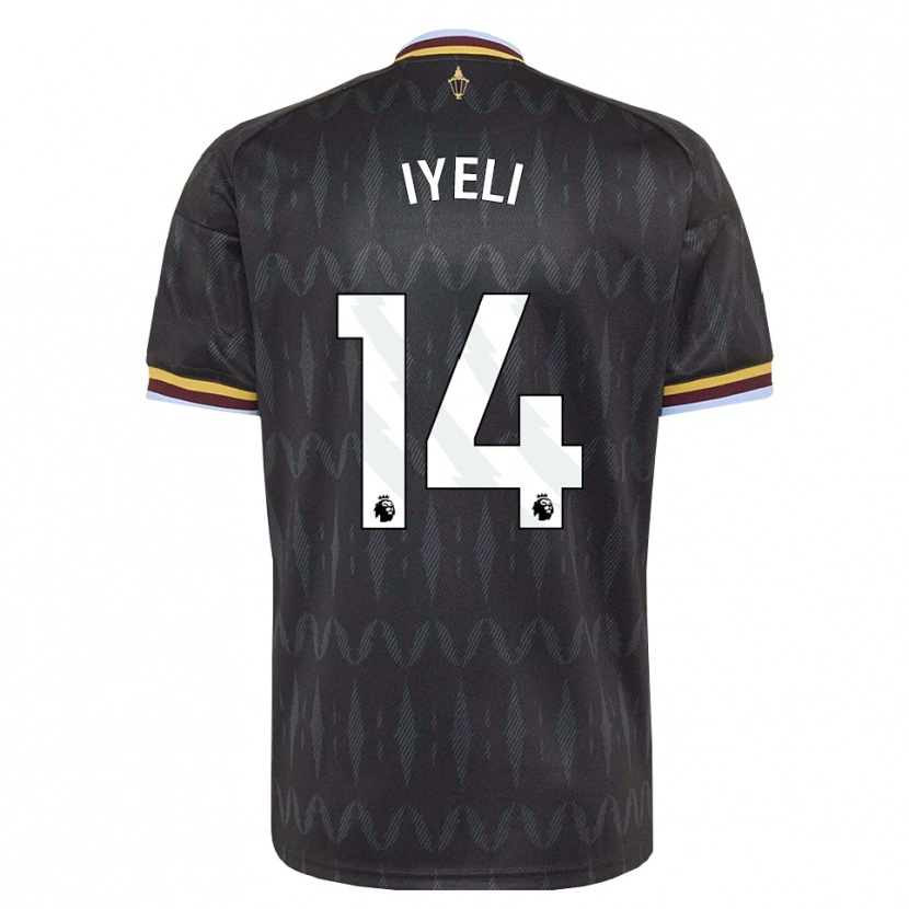 Danxen Niño Camiseta Mj Iyeli #14 Azulaciano Negro Amarillo 2ª Equipación 2026/27 La Camisa