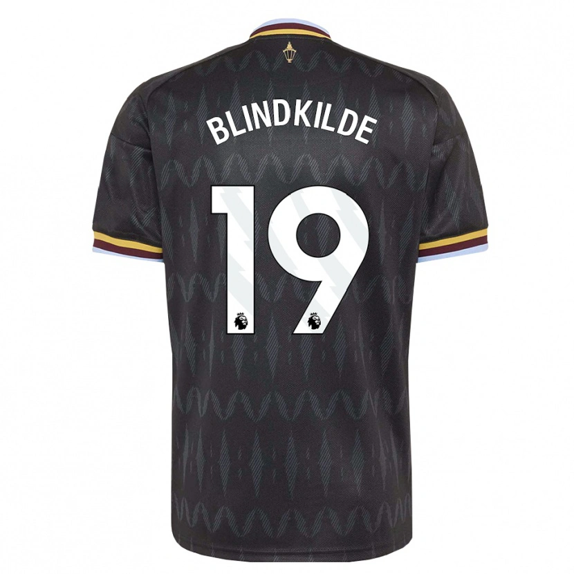 Danxen Niño Camiseta Laura Blindkilde #19 Azulaciano Negro Amarillo 2ª Equipación 2026/27 La Camisa