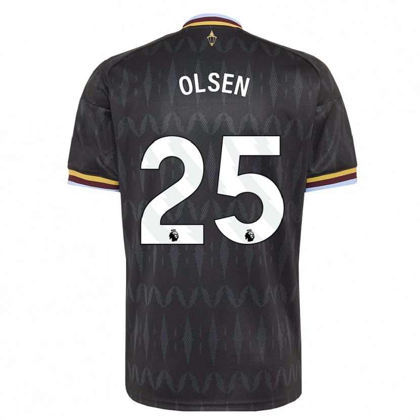 Danxen Niño Camiseta Robin Olsen #25 Azulaciano Negro Amarillo 2ª Equipación 2026/27 La Camisa