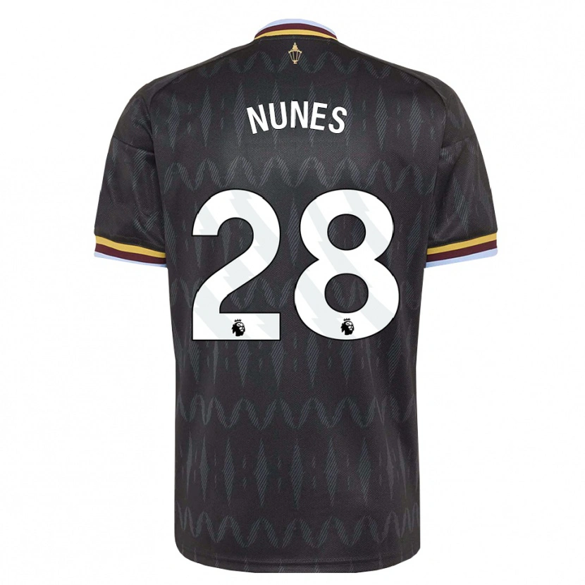 Danxen Niño Camiseta Gabi Nunes #28 Azulaciano Negro Amarillo 2ª Equipación 2026/27 La Camisa
