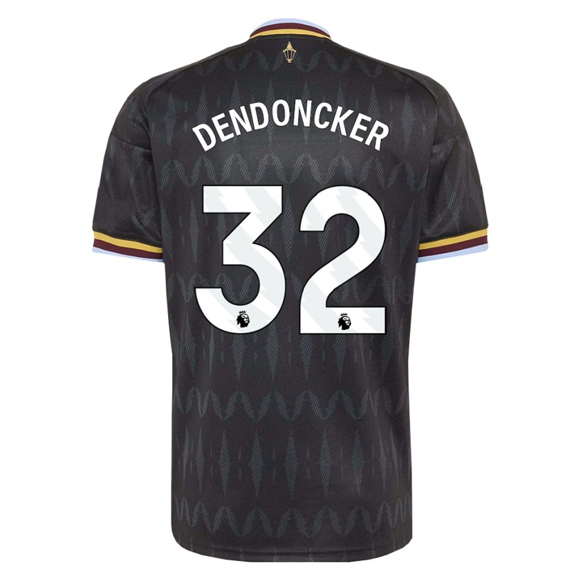 Danxen Niño Camiseta Leander Dendoncker #32 Azulaciano Negro Amarillo 2ª Equipación 2026/27 La Camisa