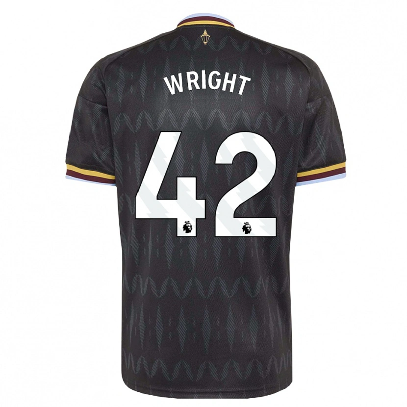 Danxen Niño Camiseta James Wright #42 Azulaciano Negro Amarillo 2ª Equipación 2026/27 La Camisa