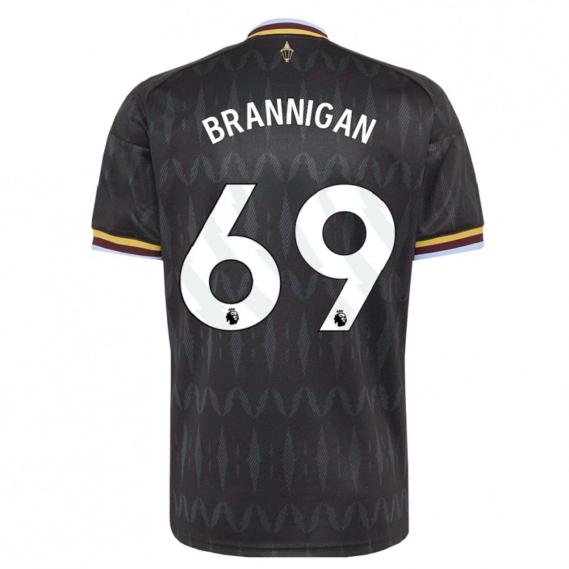 Danxen Niño Camiseta Cole Brannigan #69 Azulaciano Negro Amarillo 2ª Equipación 2026/27 La Camisa