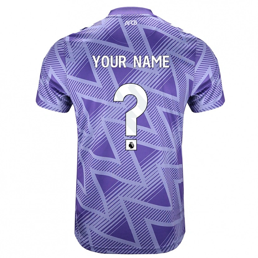 Danxen Niño Camiseta Su Nombre #0 Rojovioletapálido Blanco 2ª Equipación 2026/27 La Camisa