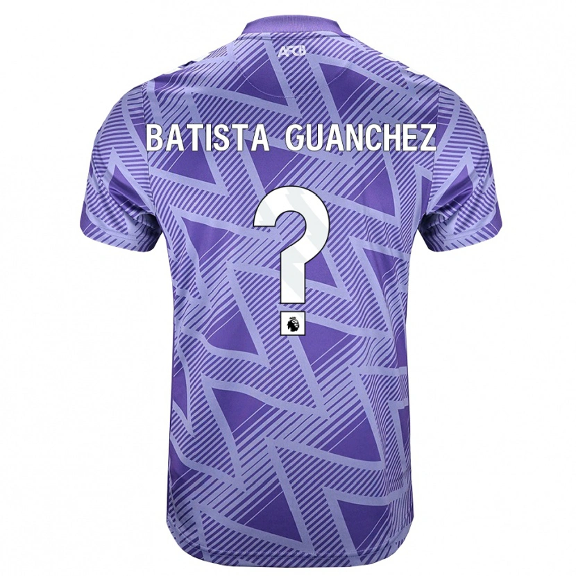 Danxen Niño Camiseta Aidan Batista Guanchez #0 Rojovioletapálido Blanco 2ª Equipación 2026/27 La Camisa