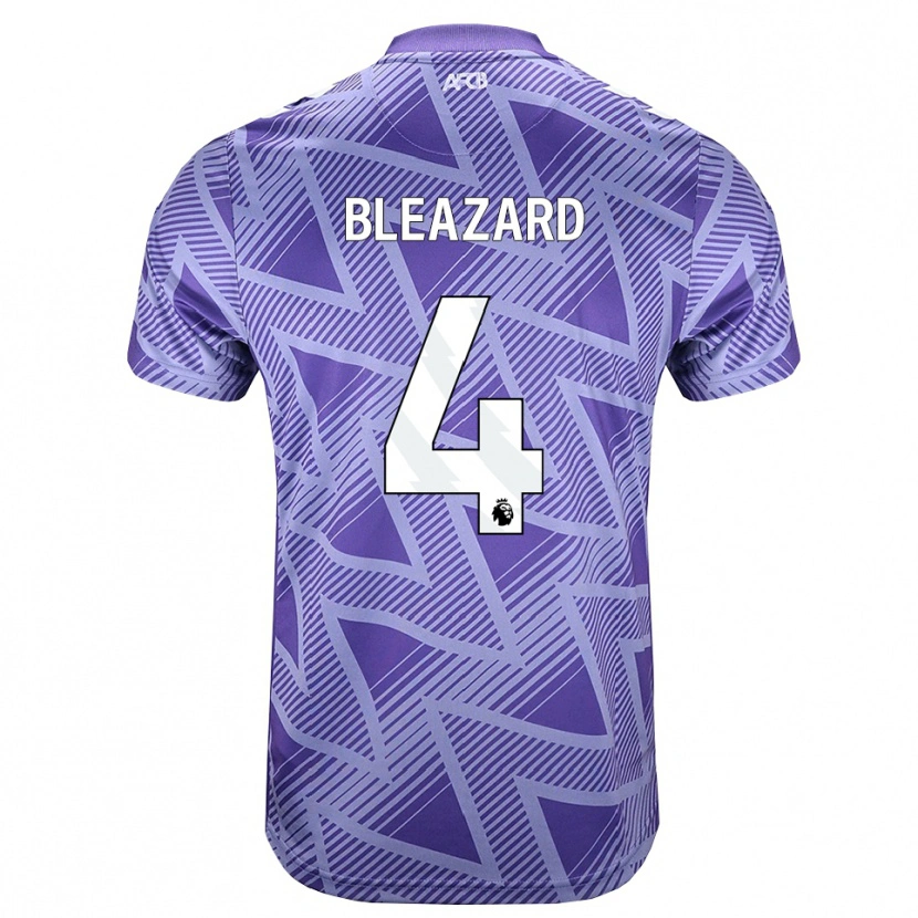 Danxen Niño Camiseta Helen Bleazard #4 Rojovioletapálido Blanco 2ª Equipación 2026/27 La Camisa