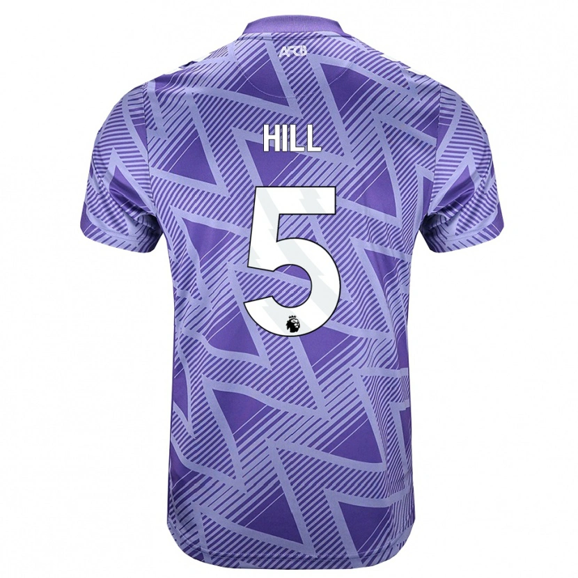 Danxen Niño Camiseta James Hill #5 Rojovioletapálido Blanco 2ª Equipación 2026/27 La Camisa