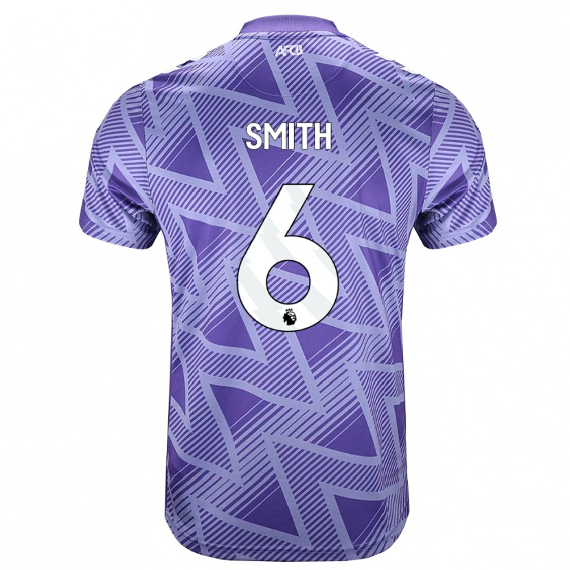 Danxen Niño Camiseta Maisy Smith #6 Rojovioletapálido Blanco 2ª Equipación 2026/27 La Camisa