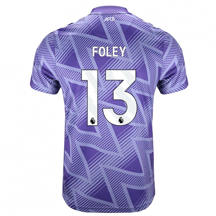 Danxen Niño Camiseta Erin Foley #13 Rojovioletapálido Blanco 2ª Equipación 2026/27 La Camisa