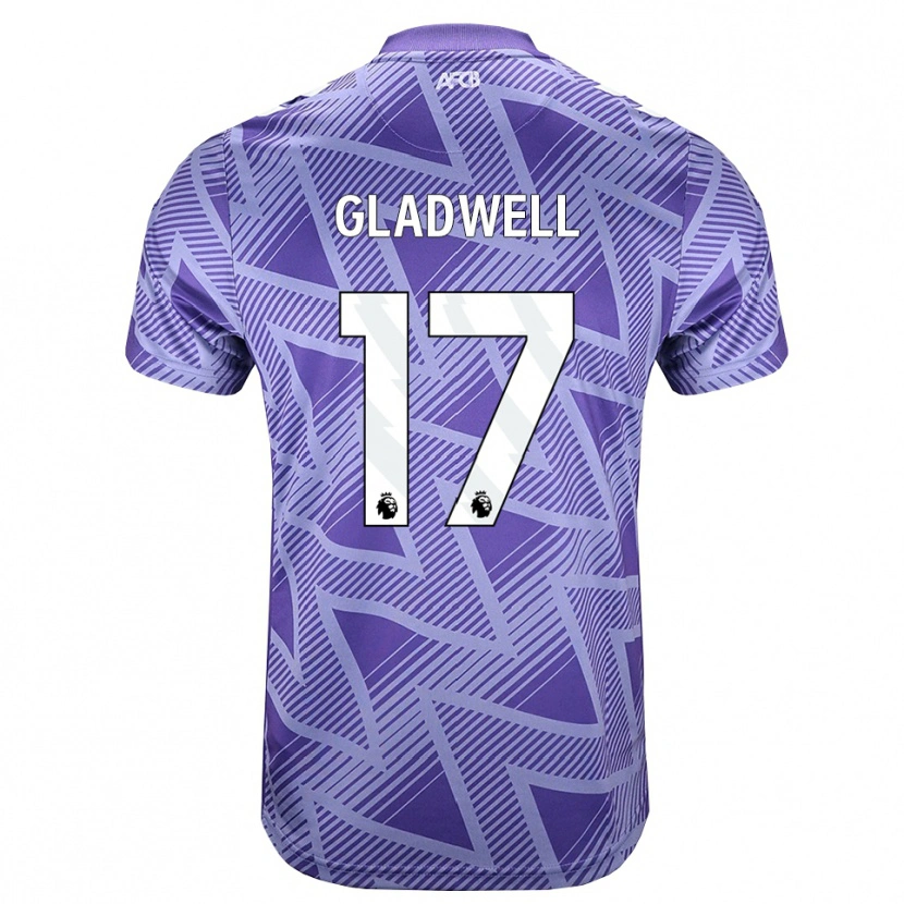Danxen Niño Camiseta Molly Gladwell #17 Rojovioletapálido Blanco 2ª Equipación 2026/27 La Camisa