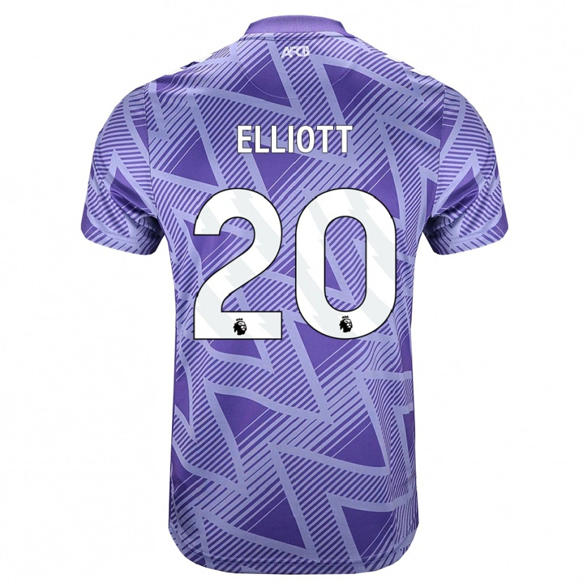 Danxen Niño Camiseta Kaitlyn Elliott #20 Rojovioletapálido Blanco 2ª Equipación 2026/27 La Camisa
