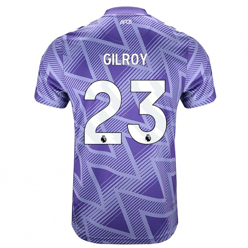 Danxen Niño Camiseta Chloe Gilroy #23 Rojovioletapálido Blanco 2ª Equipación 2026/27 La Camisa