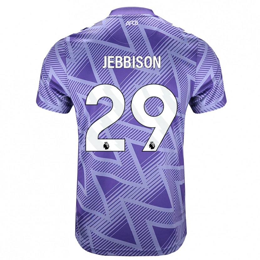 Danxen Niño Camiseta Daniel Jebbison #29 Rojovioletapálido Blanco 2ª Equipación 2026/27 La Camisa