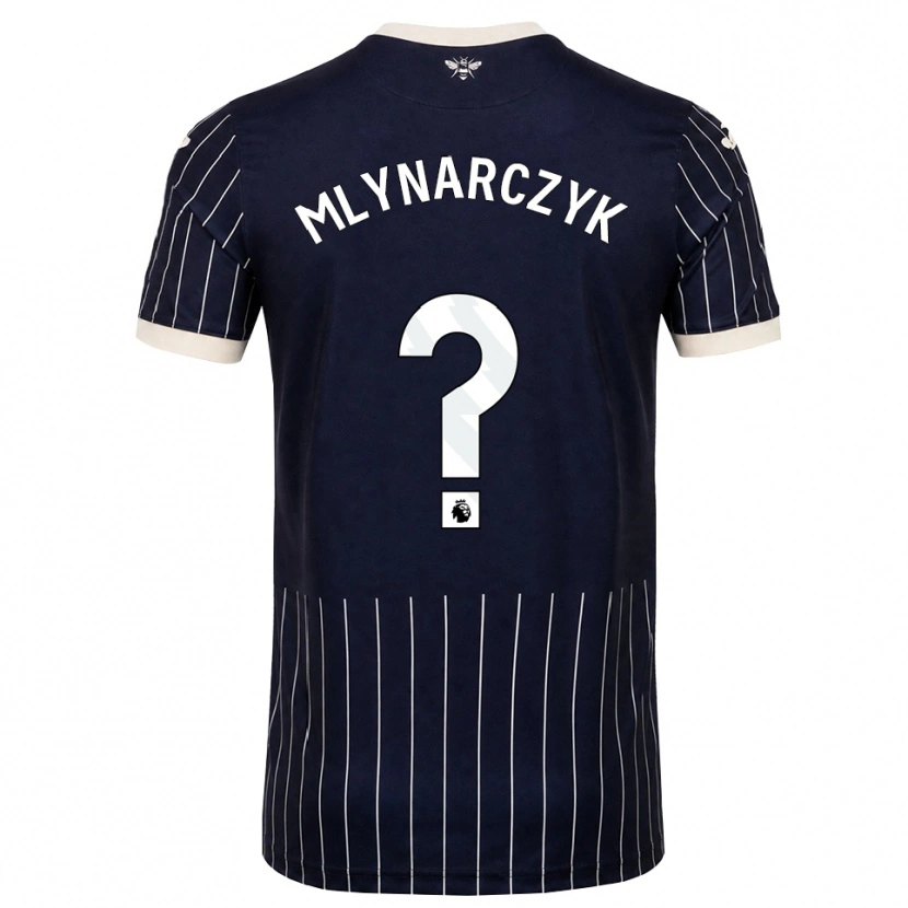 Danxen Niño Camiseta Adam Mlynarczyk #0 Negro Blanco 2ª Equipación 2026/27 La Camisa