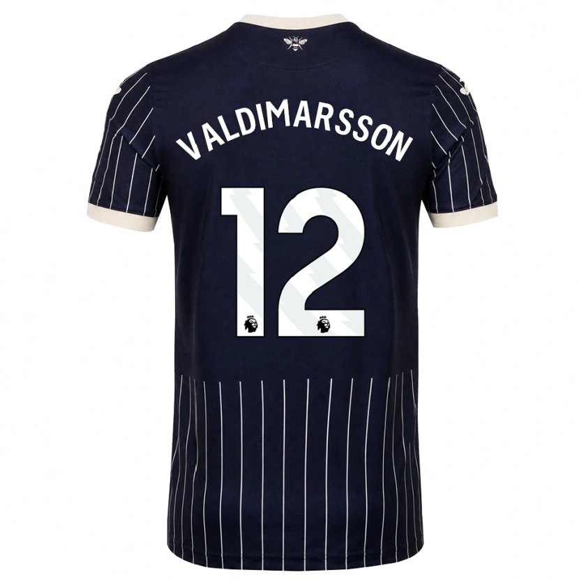 Danxen Niño Camiseta Hákon Valdimarsson #12 Negro Blanco 2ª Equipación 2026/27 La Camisa