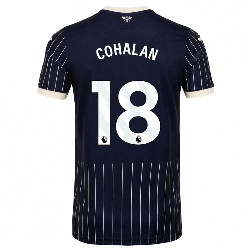 Danxen Niño Camiseta Chris Cohalan #18 Negro Blanco 2ª Equipación 2026/27 La Camisa