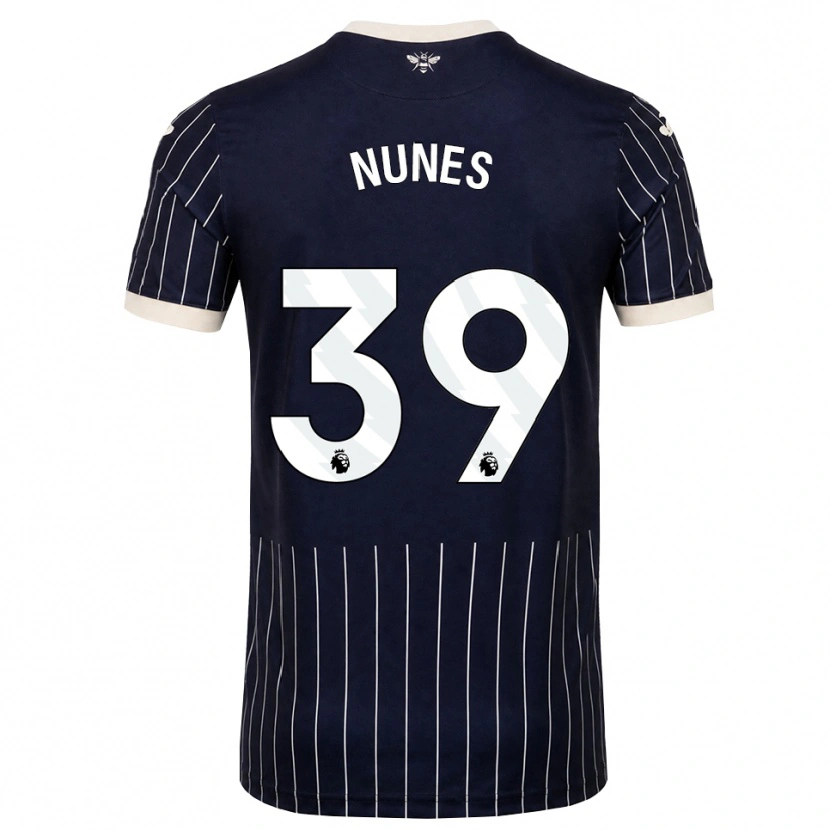 Danxen Niño Camiseta Gustavo Nunes #39 Negro Blanco 2ª Equipación 2026/27 La Camisa