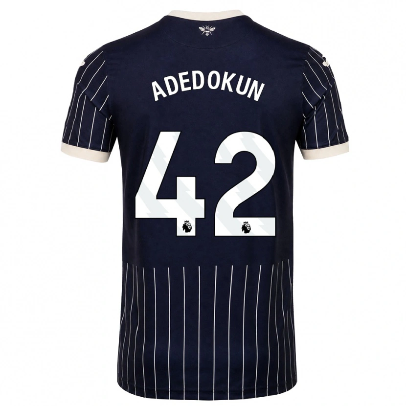 Danxen Niño Camiseta Val Adedokun #42 Negro Blanco 2ª Equipación 2026/27 La Camisa