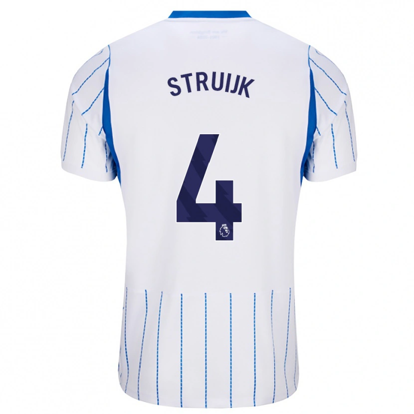 Danxen Niño Camiseta Pascal Struijk #4 Azuldodger Blanco 2ª Equipación 2026/27 La Camisa