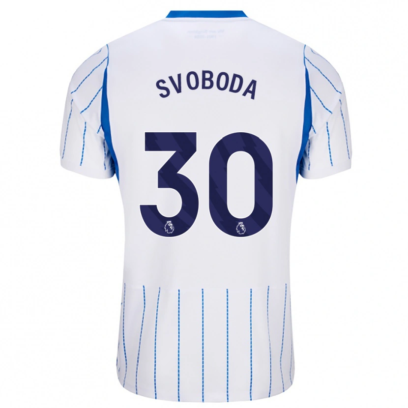 Danxen Niño Camiseta Michael Svoboda #30 Azuldodger Blanco 2ª Equipación 2026/27 La Camisa