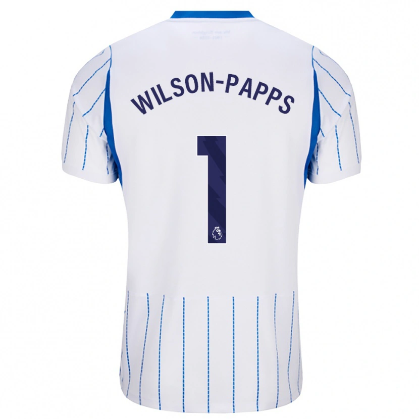 Danxen Niño Camiseta Charlie Wilson-Papps #1 Azuldodger Blanco 2ª Equipación 2026/27 La Camisa