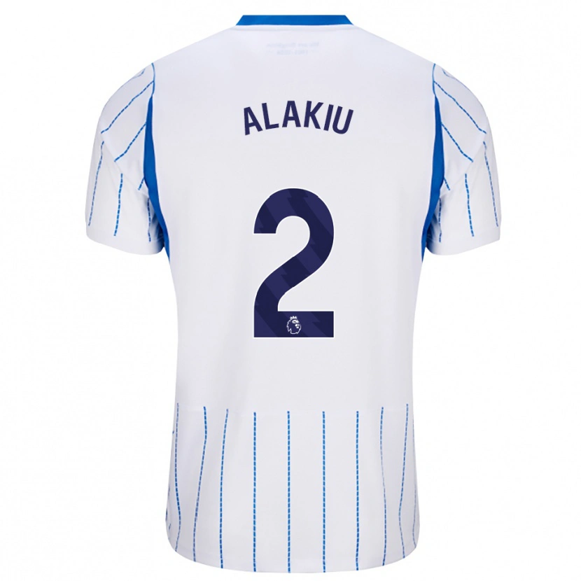 Danxen Niño Camiseta Isaiah Alakiu #2 Azuldodger Blanco 2ª Equipación 2026/27 La Camisa
