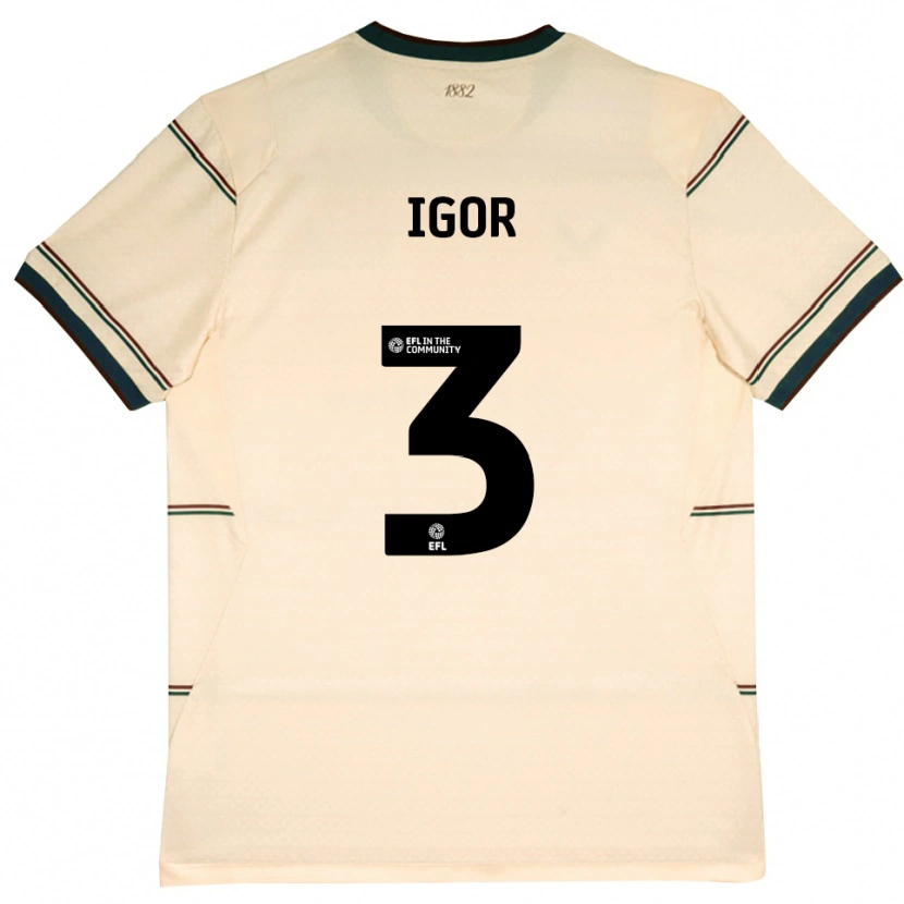 Danxen Niño Camiseta Igor Julio #3 Beige Borgoña 2ª Equipación 2026/27 La Camisa