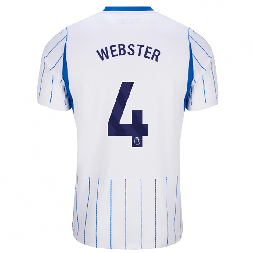 Danxen Niño Camiseta Adam Webster #4 Azuldodger Blanco 2ª Equipación 2026/27 La Camisa