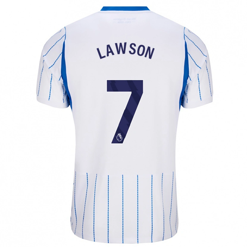 Danxen Niño Camiseta Zebedee Lawson #7 Azuldodger Blanco 2ª Equipación 2026/27 La Camisa