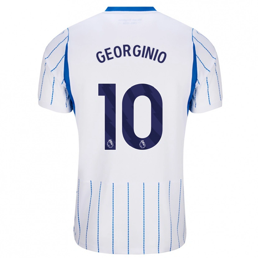 Danxen Niño Camiseta Georginio Rutter #10 Azuldodger Blanco 2ª Equipación 2026/27 La Camisa