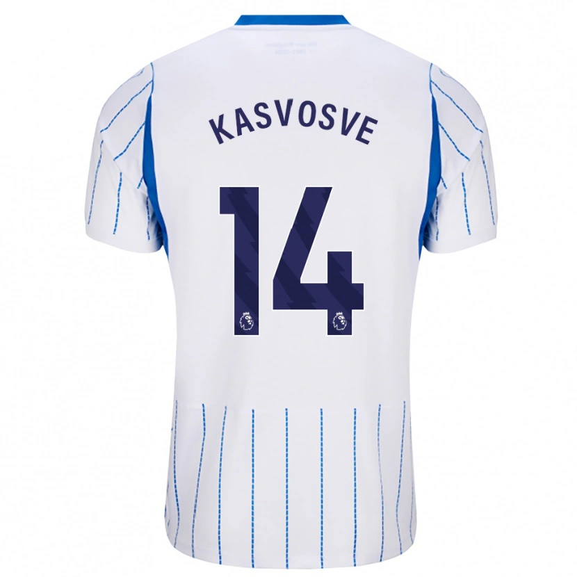 Danxen Niño Camiseta Henry Kasvosve #14 Azuldodger Blanco 2ª Equipación 2026/27 La Camisa