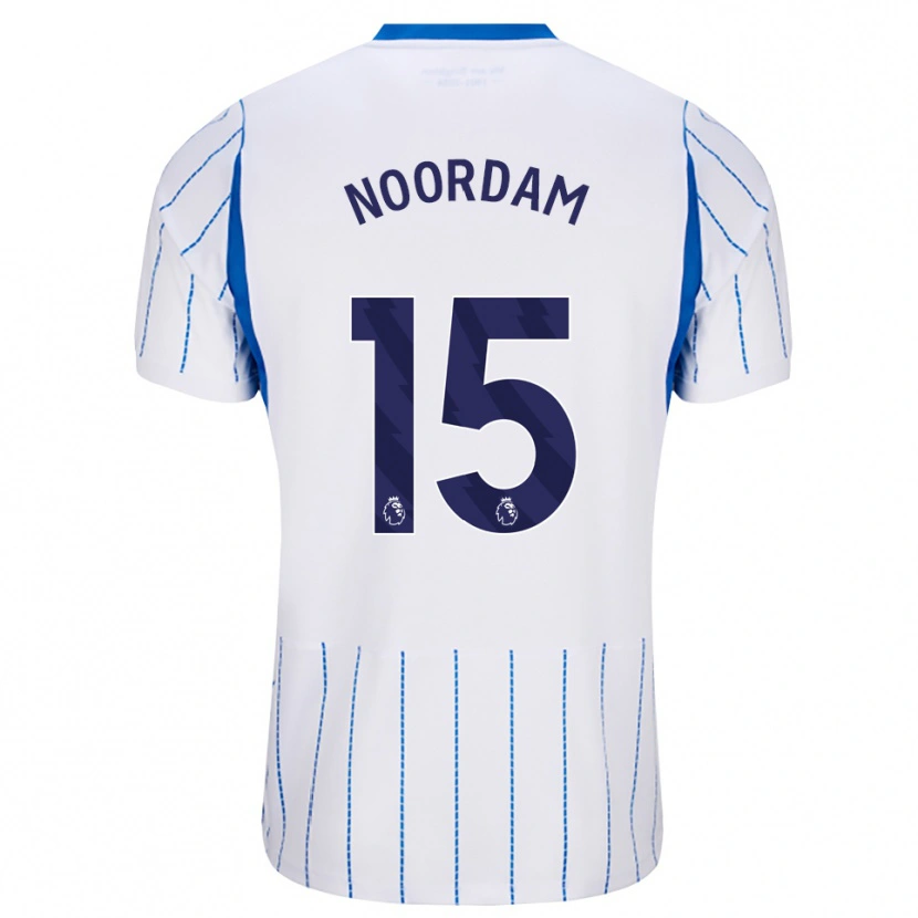 Danxen Niño Camiseta Nadine Noordam #15 Azuldodger Blanco 2ª Equipación 2026/27 La Camisa