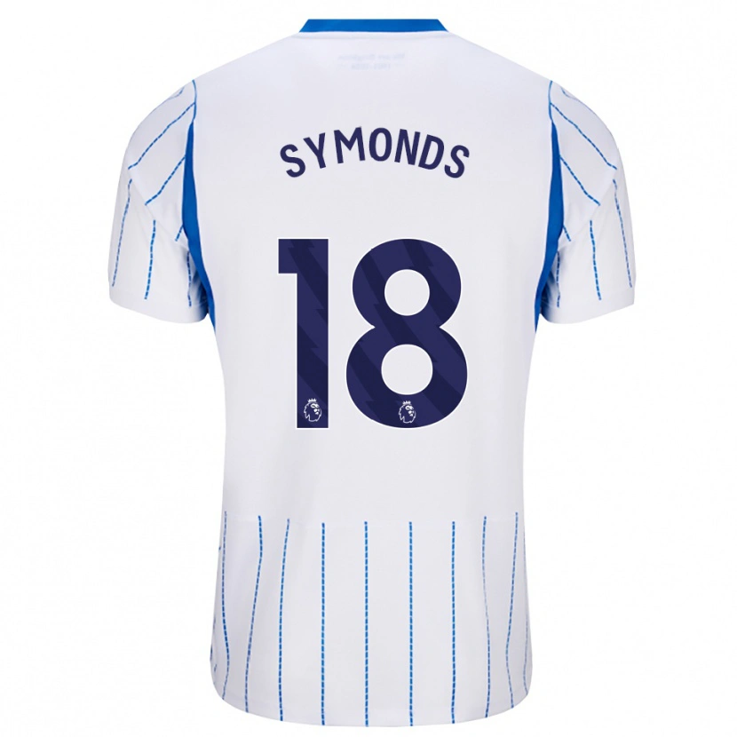 Danxen Niño Camiseta Maisie Symonds #18 Azuldodger Blanco 2ª Equipación 2026/27 La Camisa