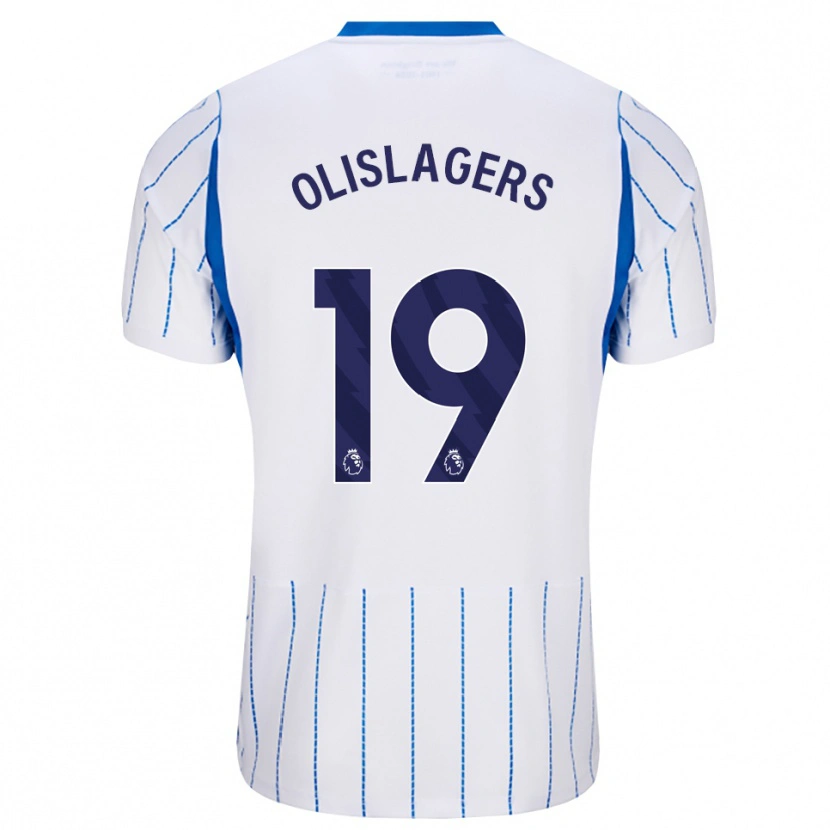 Danxen Niño Camiseta Marisa Olislagers #19 Azuldodger Blanco 2ª Equipación 2026/27 La Camisa