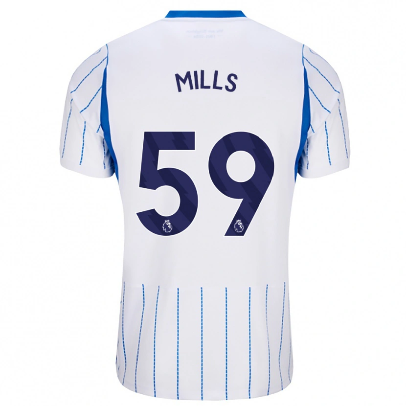Danxen Niño Camiseta Harry Mills #59 Azuldodger Blanco 2ª Equipación 2026/27 La Camisa