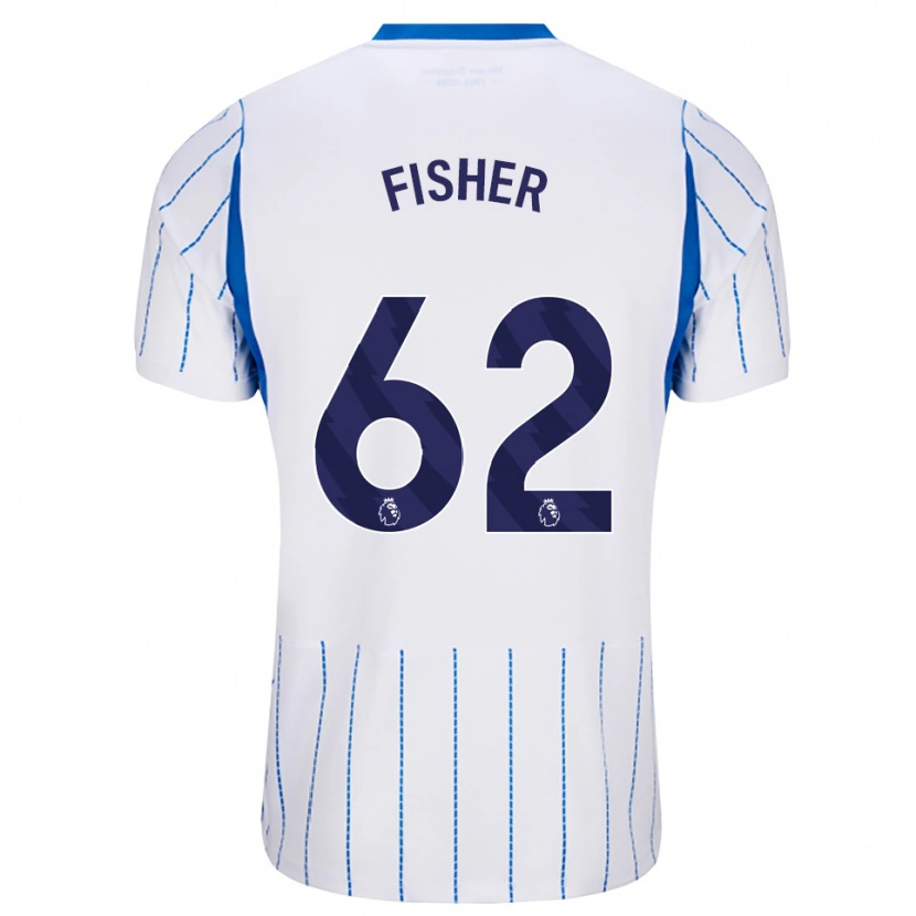 Danxen Niño Camiseta Hugo Fisher #62 Azuldodger Blanco 2ª Equipación 2026/27 La Camisa
