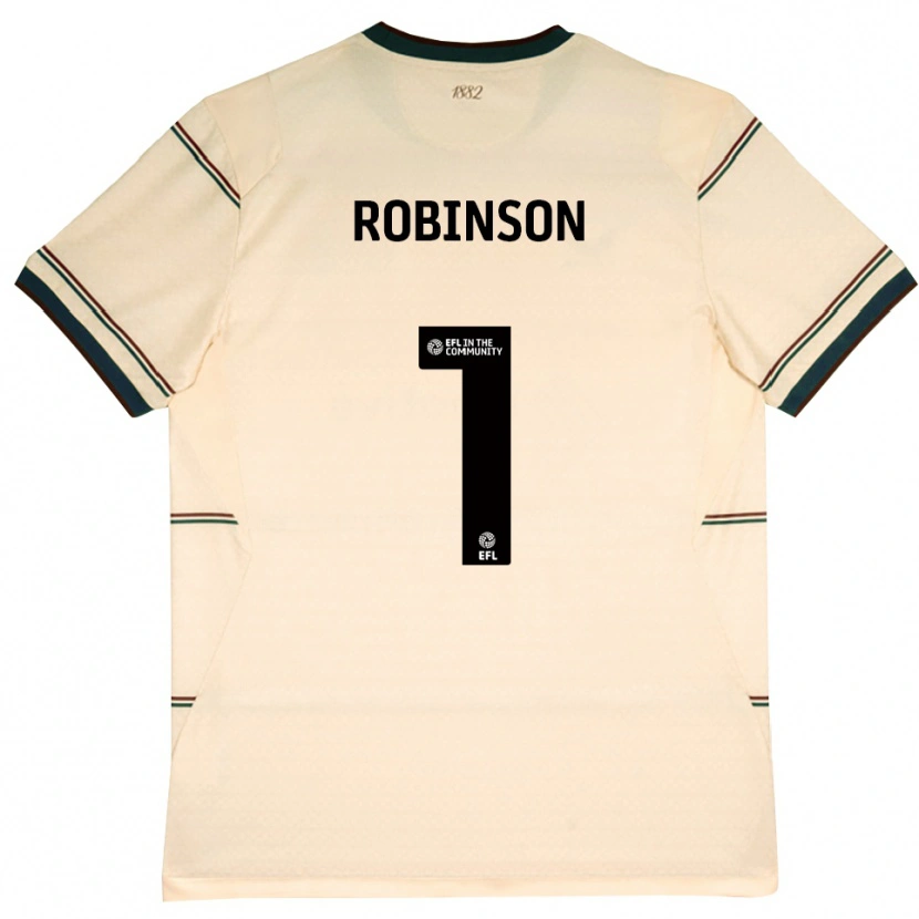 Danxen Niño Camiseta Jack Robinson #1 Beige Borgoña 2ª Equipación 2026/27 La Camisa
