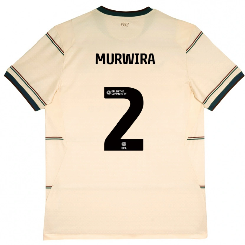 Danxen Niño Camiseta Tadi Murwira #2 Beige Borgoña 2ª Equipación 2026/27 La Camisa
